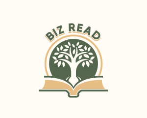 Learning Book Tree logo design