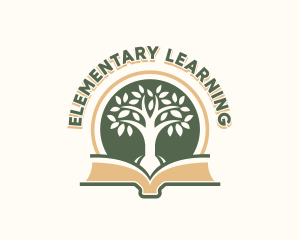 Learning Book Tree logo design