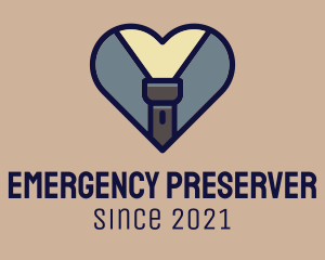 Heart Emergency Light  logo design