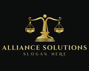 Golden Law Firm Justice logo design