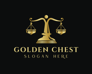 Golden Law Firm Justice logo design