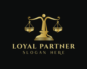 Golden Law Firm Justice logo design