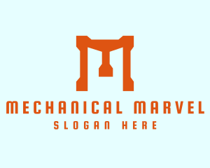 Generic Mechanical Letter M  logo design