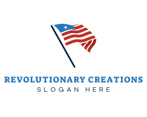 America Country Flag logo design