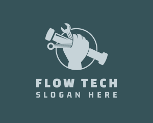 Plumber Wrench Repair logo design