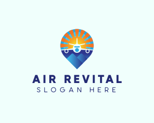 Airplane Travel Getaway logo design