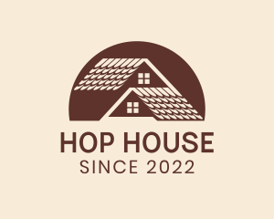 Roof House Construction logo design