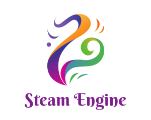 Multi Color Steam logo design