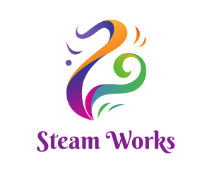 Multi Color Steam logo