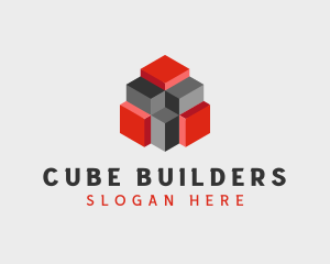 3d Technology Cube logo design