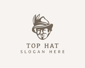 Fedora Hat Man logo design