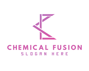 Pink Geometric C logo design