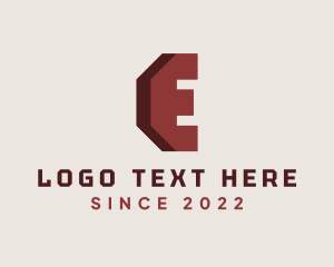 Professional Geometric Letter E logo