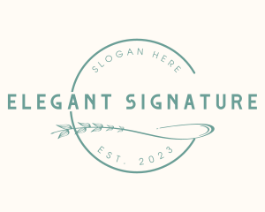 Elegant Spa Leaf logo design