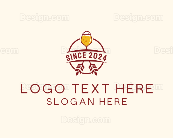 Beer Bar Malt Beverage Logo