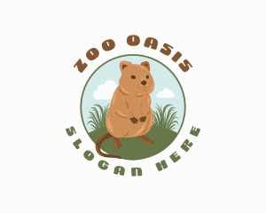 Quokka Wildlife Zoo logo design