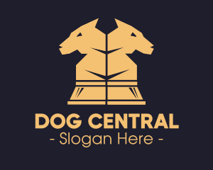 Yellow Hound Dog logo design