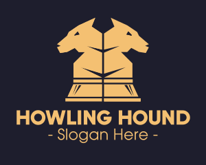 Yellow Hound Dog logo design