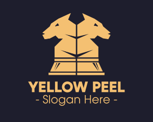 Yellow Hound Dog logo design