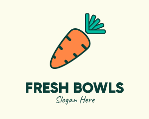 Orange Organic Carrot logo design