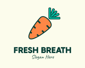 Orange Organic Carrot logo design