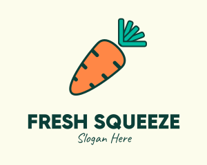 Orange Organic Carrot logo design