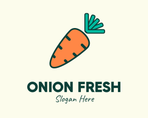 Orange Organic Carrot logo design