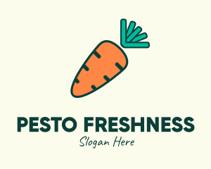 Orange Organic Carrot logo design