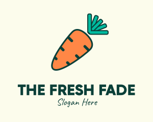 Orange Organic Carrot logo design