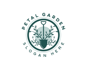 Garden Shovel Planting logo design