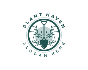 Garden Shovel Planting logo design