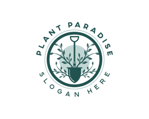 Garden Shovel Planting logo design