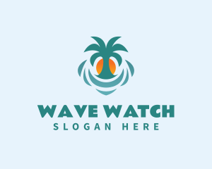 Palm Tree Sun Beach logo