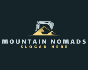 Backhoe Mountain Construction logo design