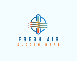 Air Temperature Hvac logo design