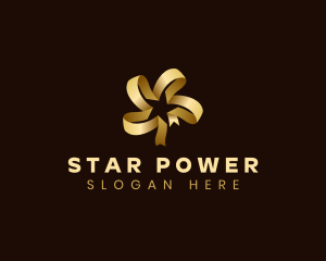 Premium Ribbon Star logo design