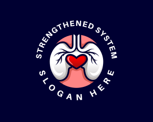 Medical Lung Heart logo design