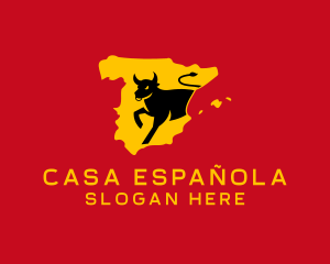 Spain Map Bull logo
