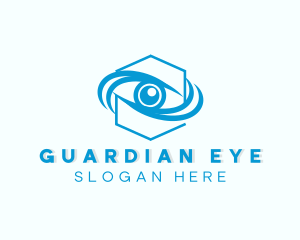 Cyber Eye Shield logo design