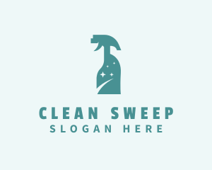 Cleaning Spray Bottle Disinfection  logo design