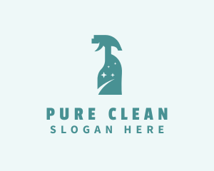 Cleaning Spray Bottle Disinfection  logo design