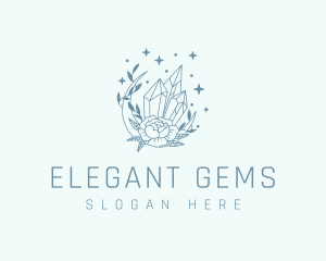 Radiant Gem Flower logo design