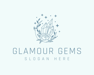 Radiant Gem Flower logo design