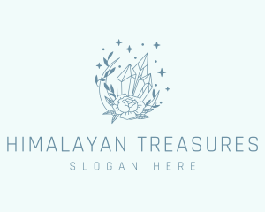 Radiant Gem Flower logo design