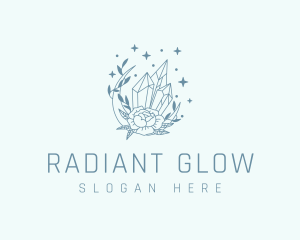 Radiant Gem Flower logo design