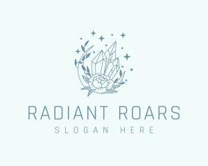 Radiant Gem Flower logo design