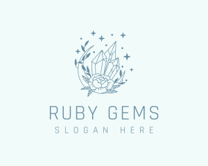 Radiant Gem Flower logo design