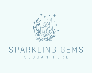 Radiant Gem Flower logo design