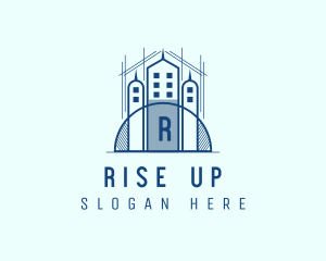 High Rise Property Blueprint logo design