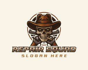 Cowboy Skull Guns logo design